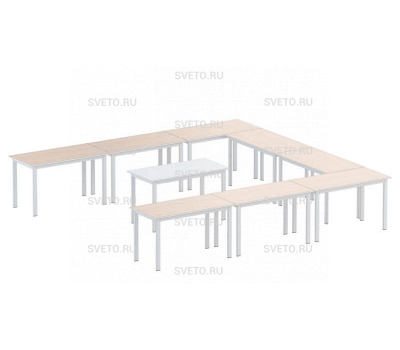 Композиция из столов каркасных составных:  9 шт.